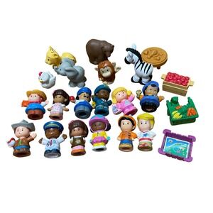 Fisher Price Little People Lot 22 Figures Boys Girls Animals Farm Accessories